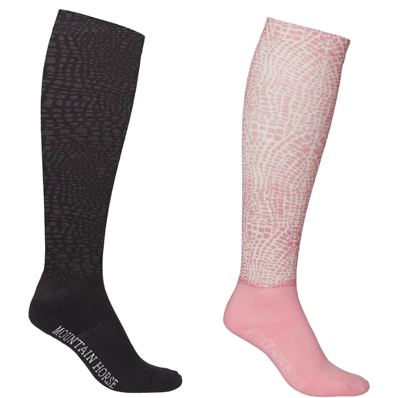 Croc Socks 2-Pack Black Pink 40-45